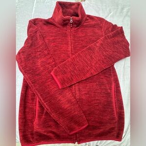Men's medium Red Uniqlo fleece jacket EUC